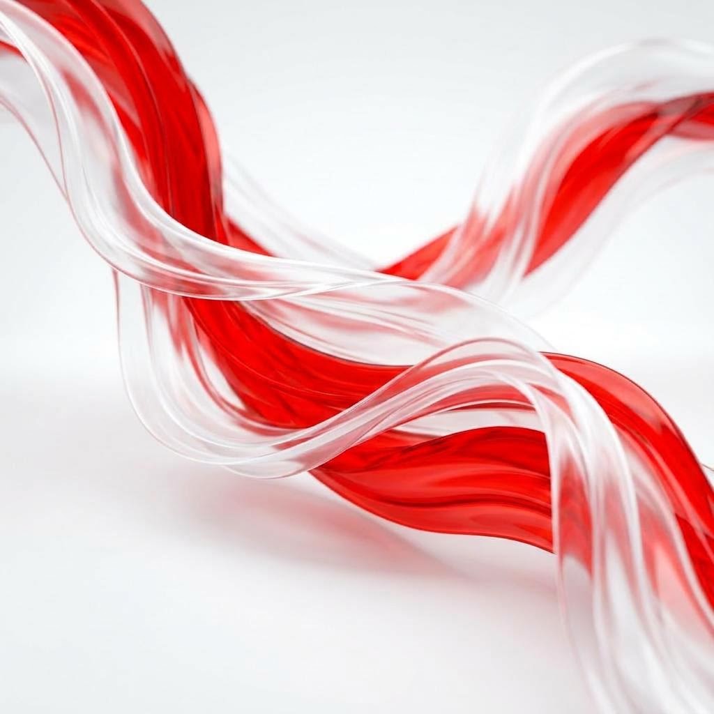 Luminous abstract ribbon
